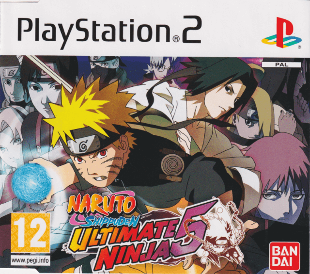 Naruto Shippuden: Ultimate Ninja 5 box art for Playstation 2